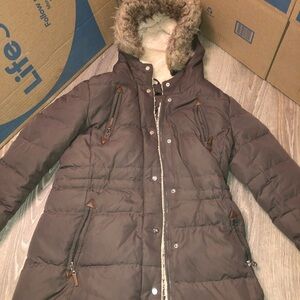 Ralph Lauren Puffer Coat with Faux Fur Hood